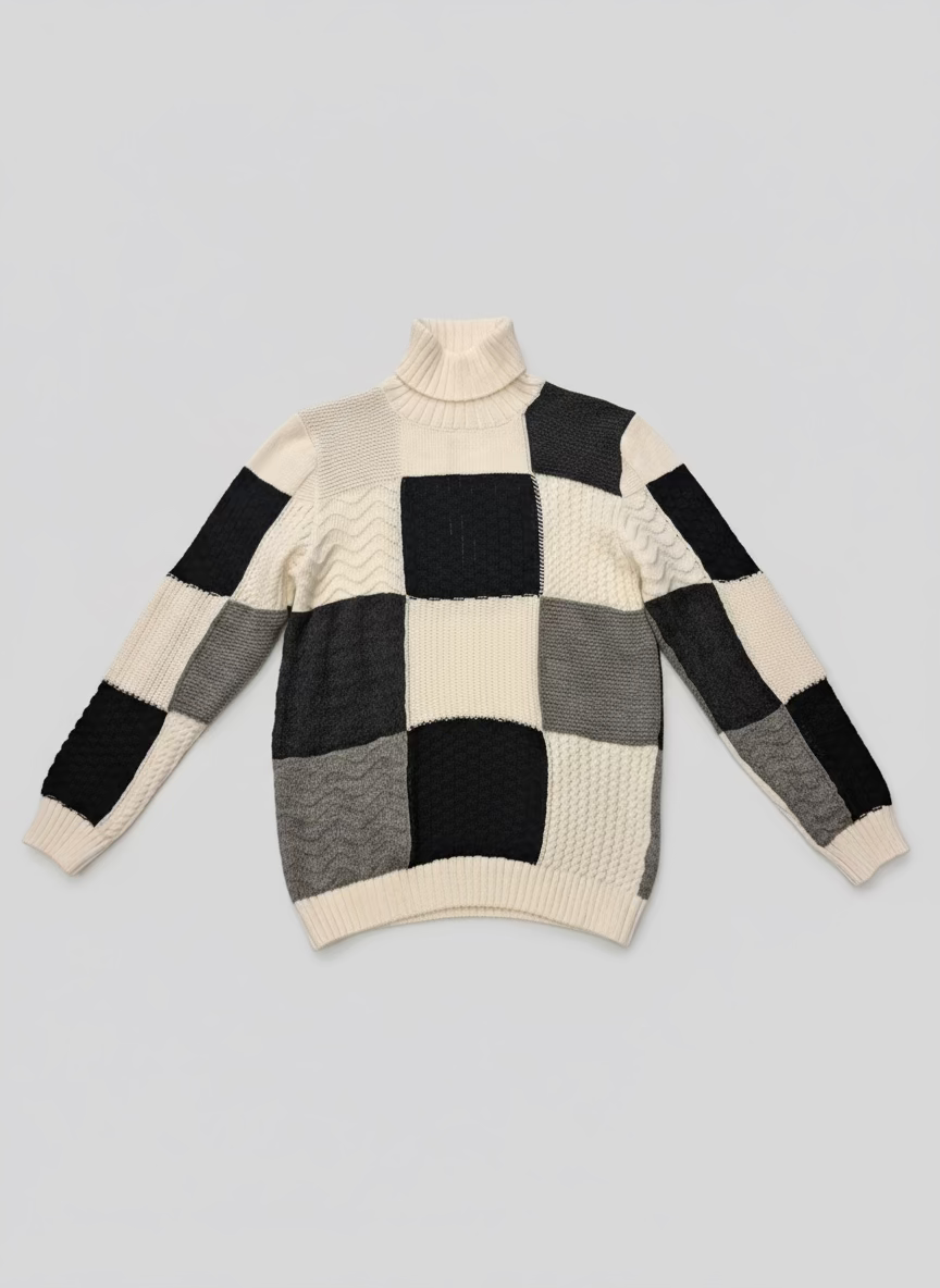 Maglione fantasia quadri