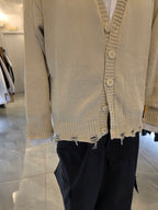 Cardigan con rotture