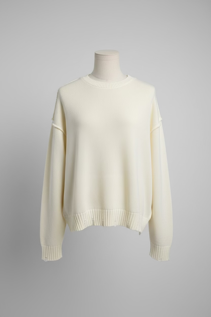 Maglione con rotture